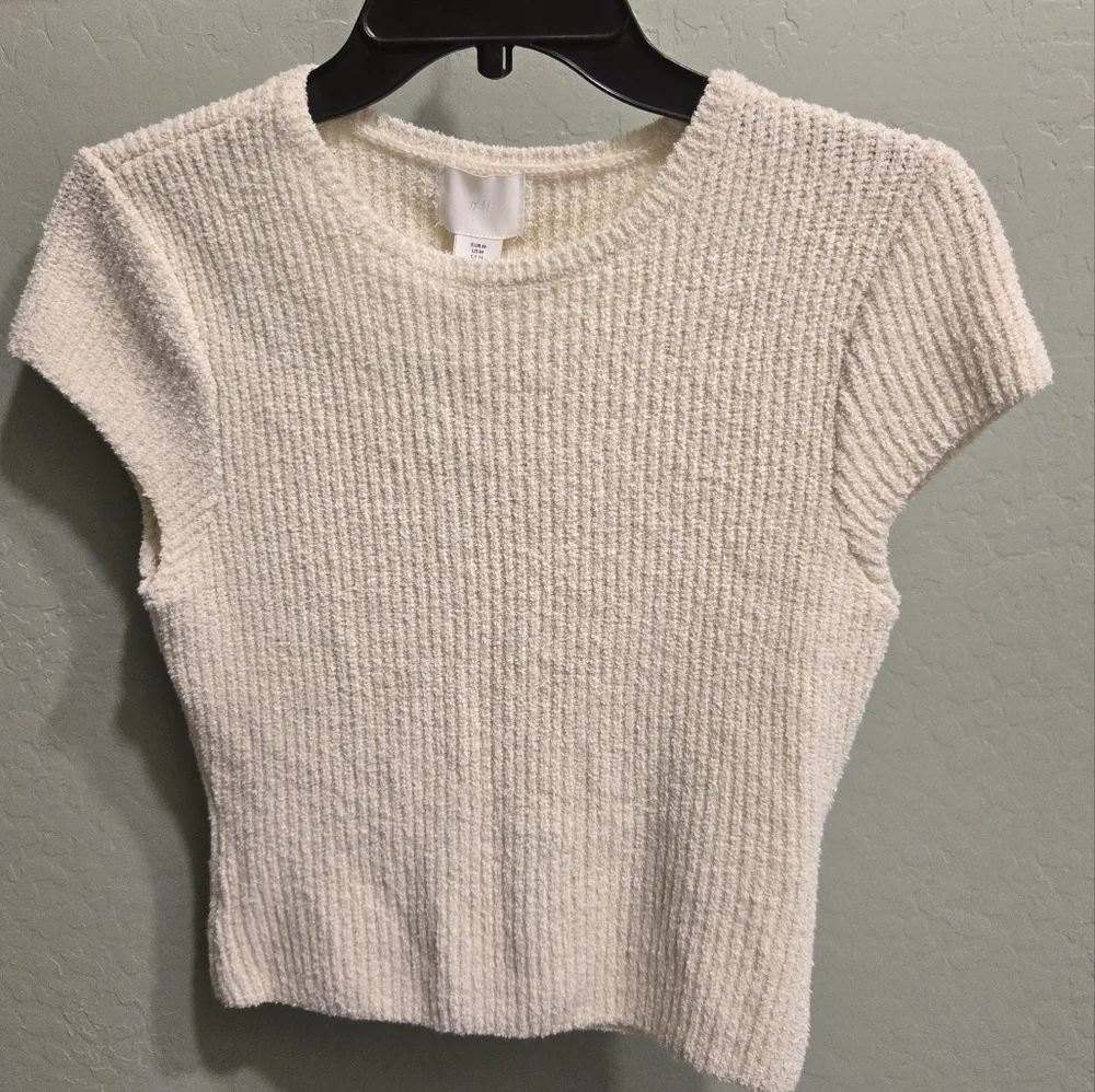 H&M Cap-sleeved Rib-knit Top SOLD OUT - Picture 1 of 8